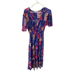 Abel The Label Women's Blue Floral High Low Maxi Dress - Medium